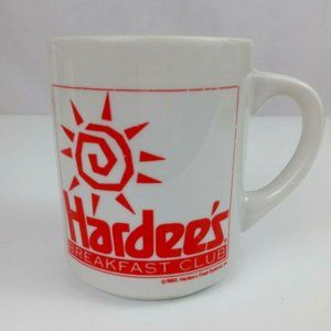 Vintage 1993 Original Hardee’s Breakfast Club Crew Sun Ceramic Coffee Cup 8-10oz
